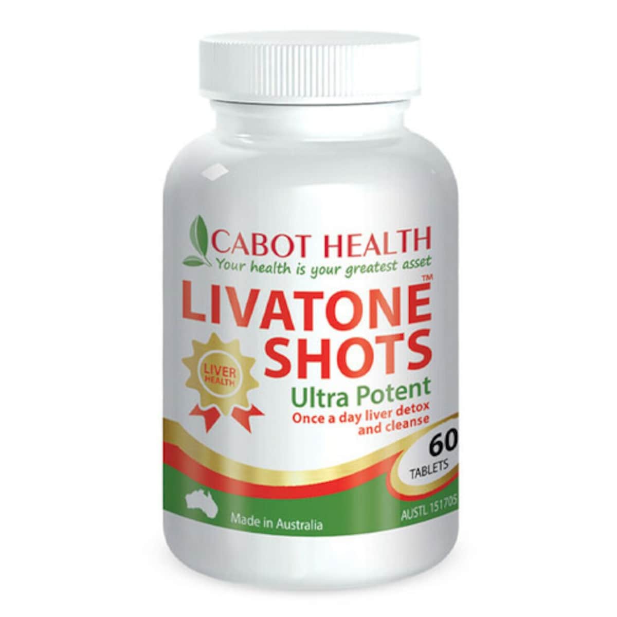 Cabot Health Livatone Shots 60 Tablets Australia
