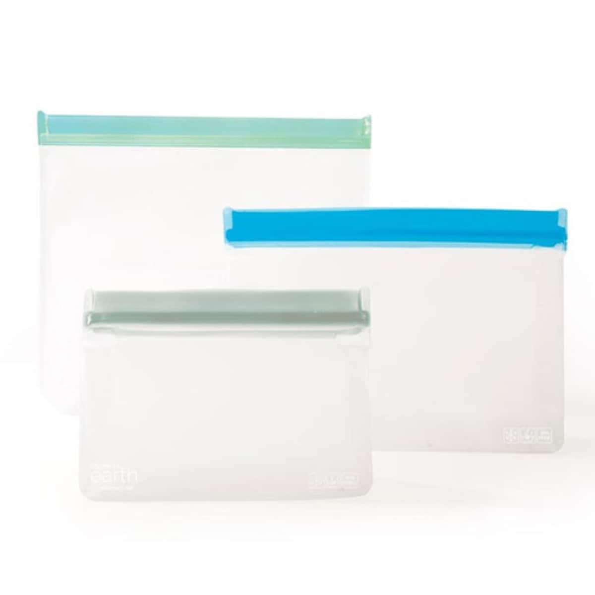 BPA Free Reusable Zip Pouches 3 Pack