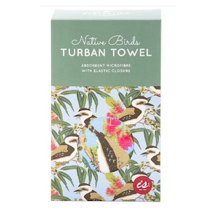 Turban Hair Towel Assorted Birds Designs (Colour selected at random)