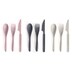 Wheat Straw Travel Cutlery Set Assorted (Colour selected at random)