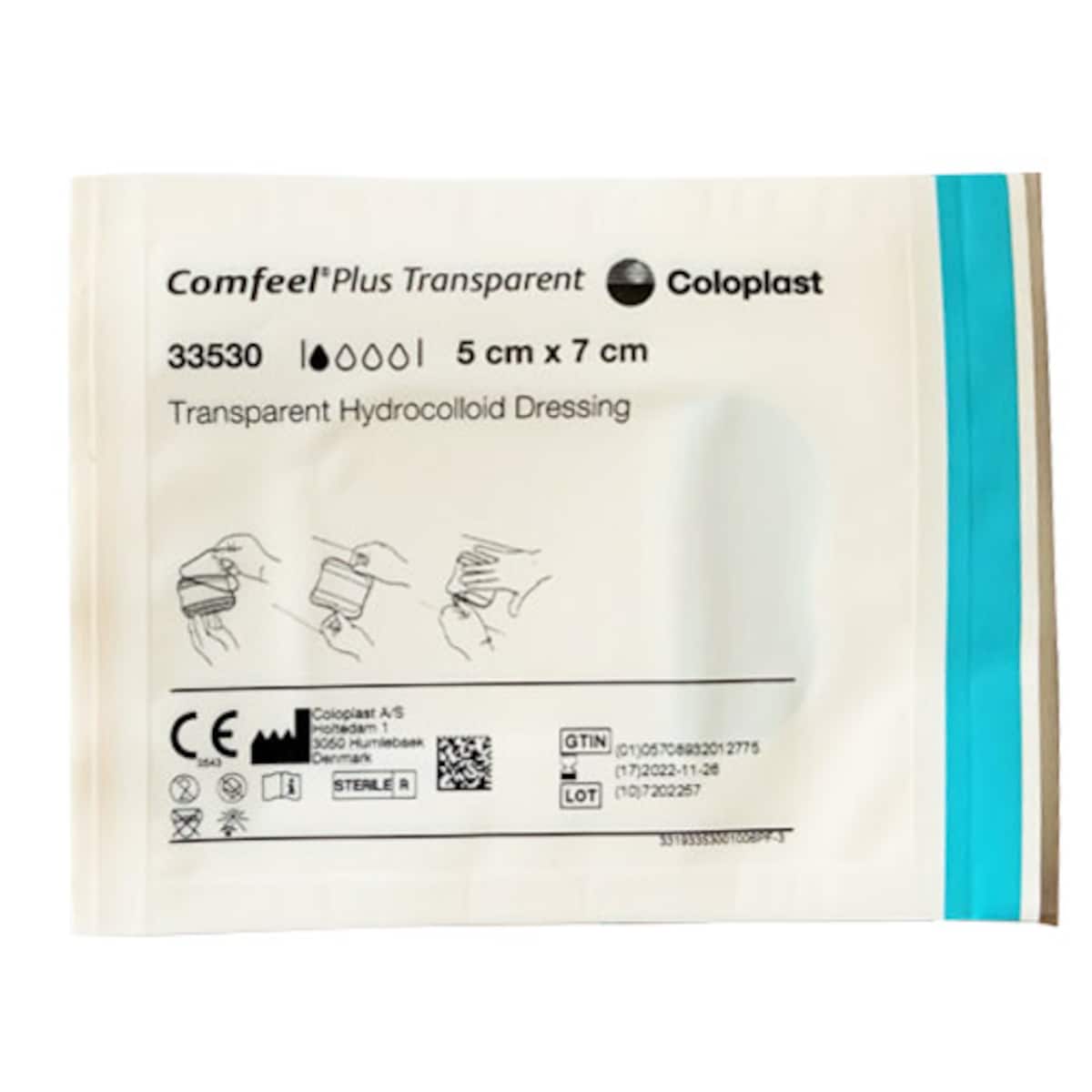 Comfeel Plus Transparent Hydrocolloid Dressing 5cm x 7cm Single