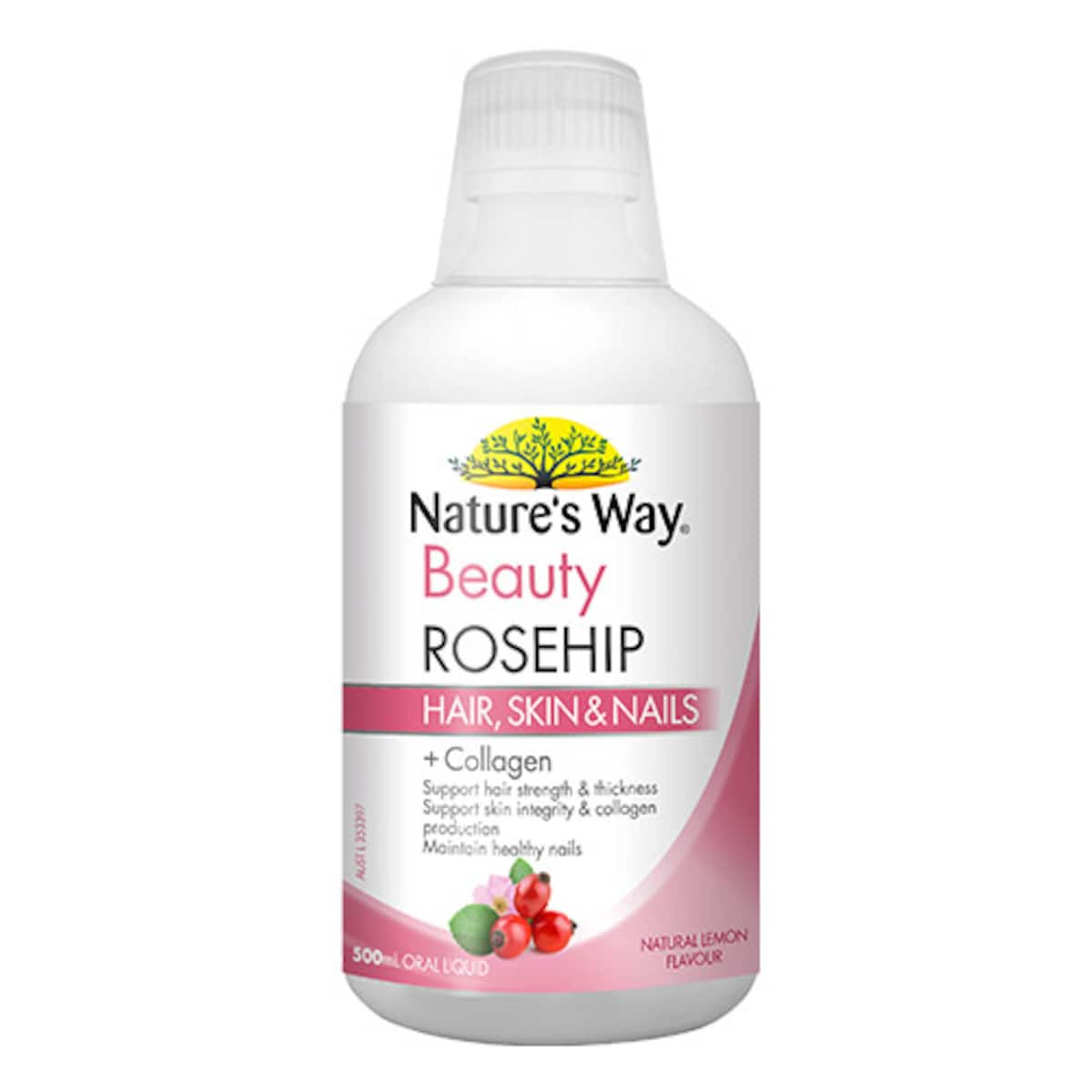 Natures Way Beauty Rosehip Hair Skin & Nails + Collagen 500Ml