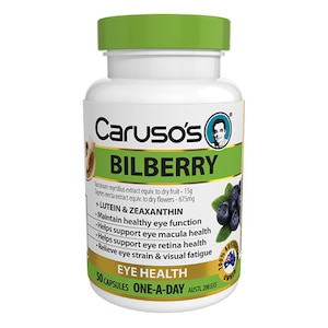Carusos Bilberry Eye Health 50 Capsules