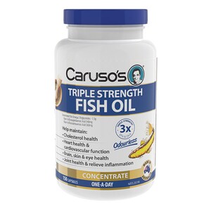 Carusos Triple Strength Fish Oil Concentrate 150 Capsules