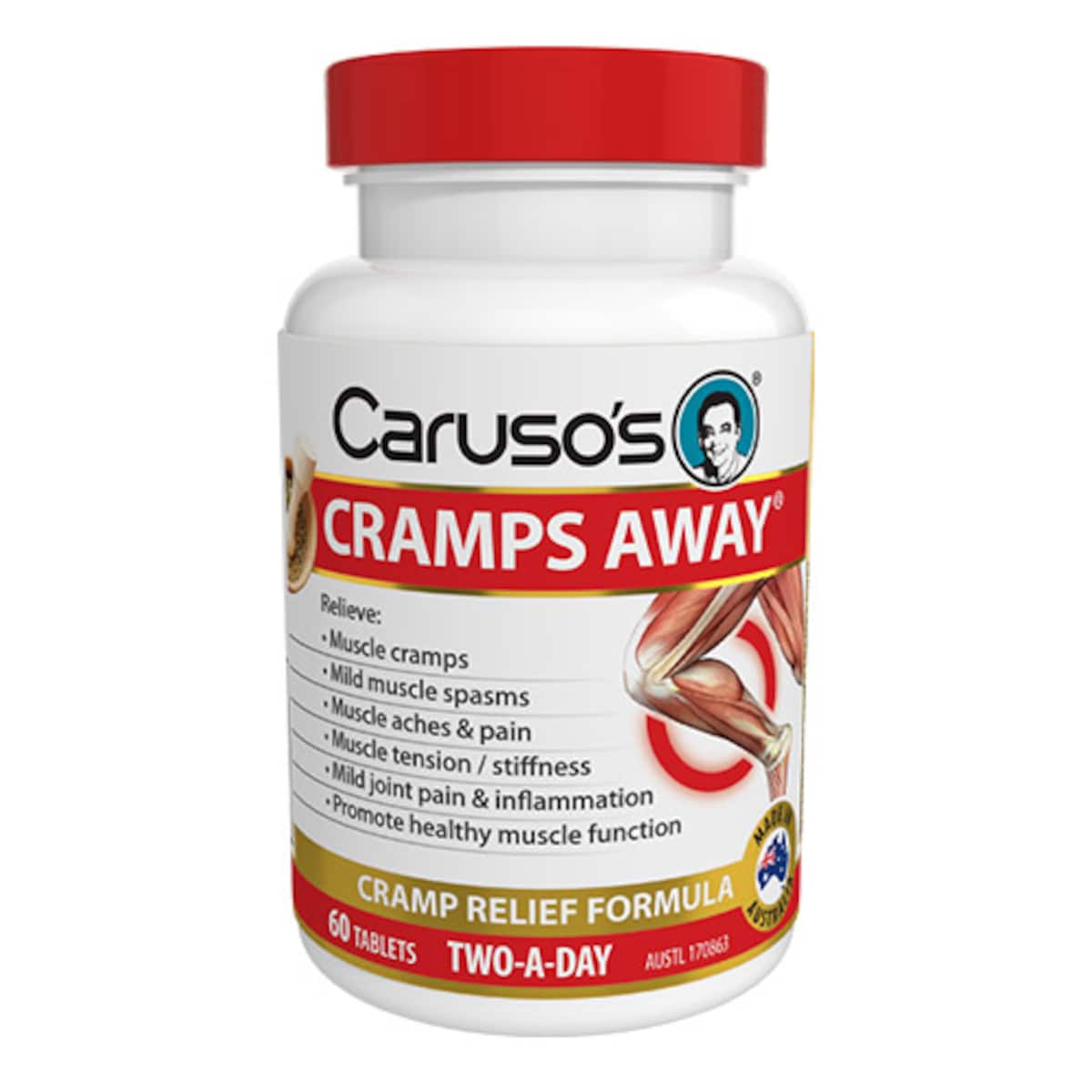 Carusos Cramps Away 60 Tablets