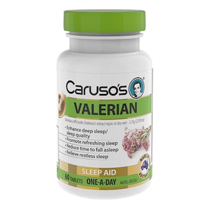 Carusos Valerian Herbal Sleep Aid 60 Tablets
