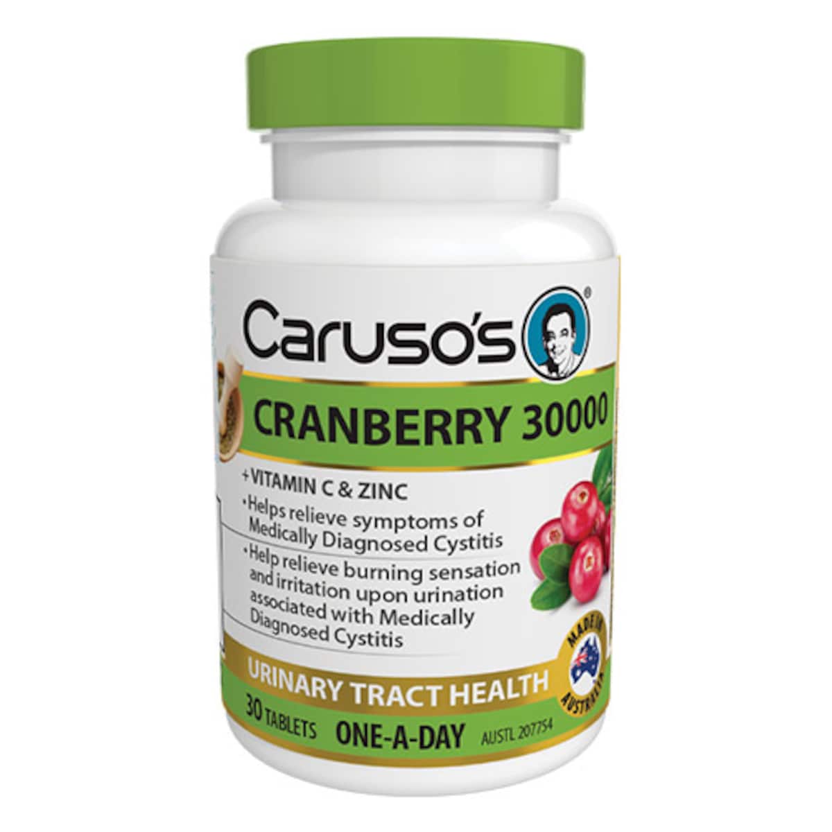Carusos Cranberry 30000 High Potency 30 Tablets