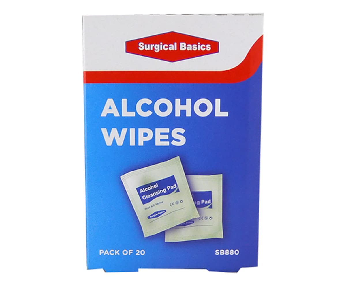 Surgical Basics Alcohol Cleansing Wipes 20 Wipes