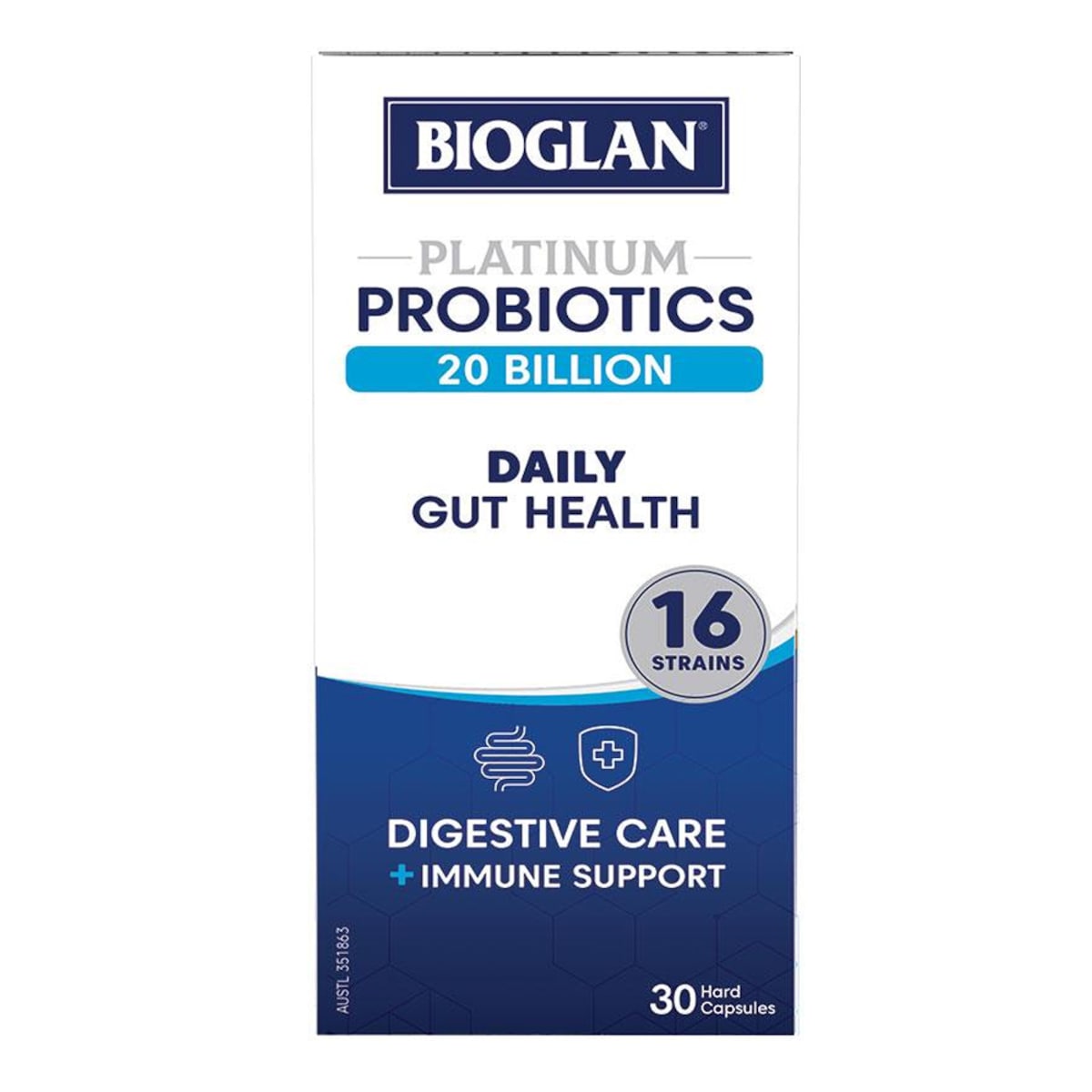 Bioglan Platinum Probiotics 20 Billion Daily Gut Health 30 Capsules Australia