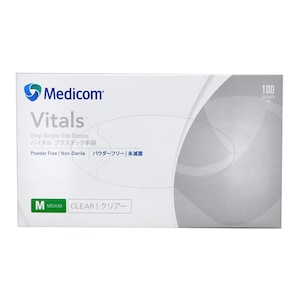 Medicom Vinyl Gloves Powder Free Medium 100 Pack (Branding may differ depending on availability)