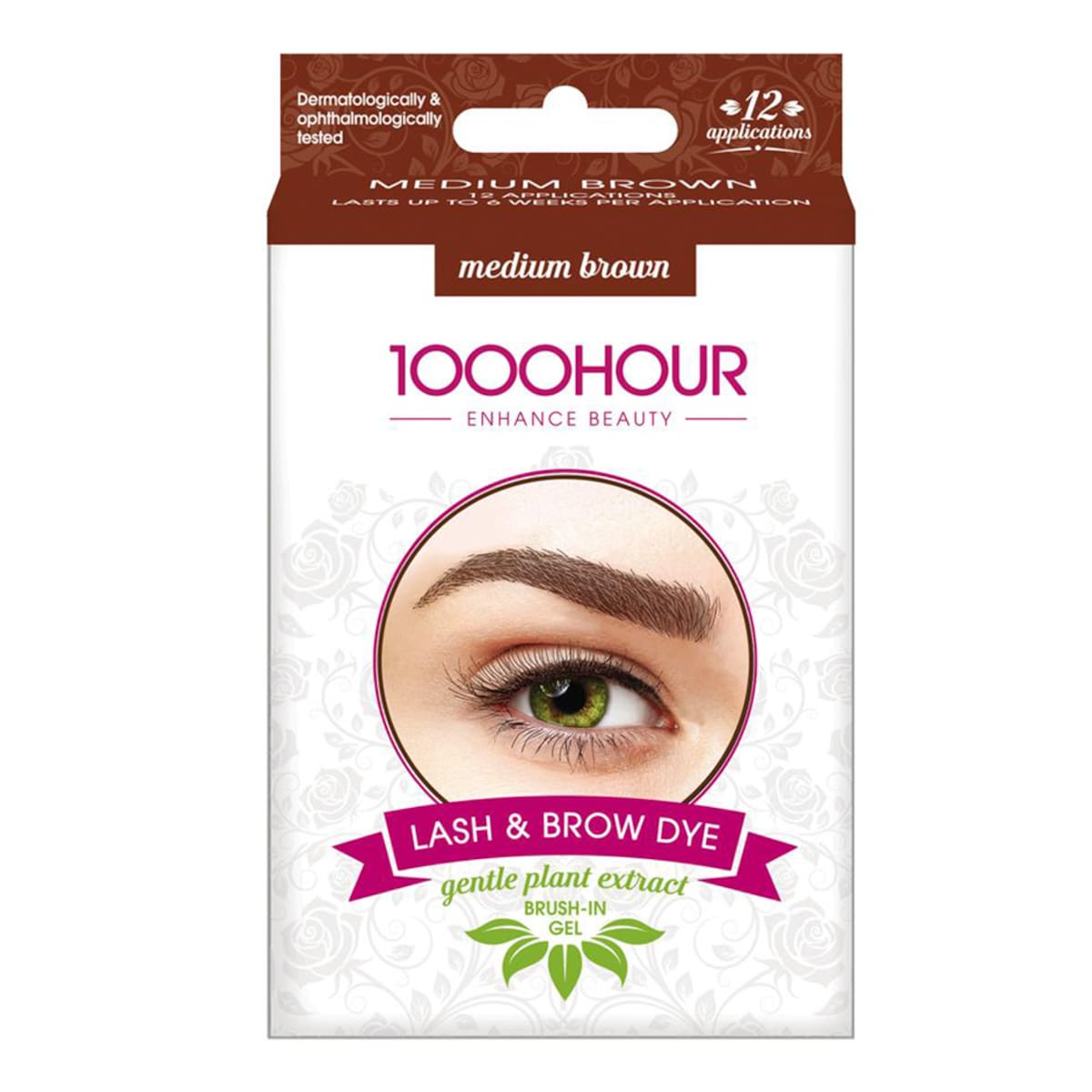 1000 Hour Plant Extract Eyelash & Brow Dye Kit Medium Brown