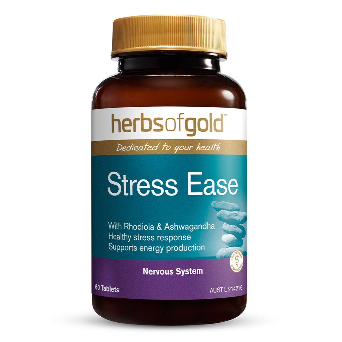 Herbs of Gold Stress Ease Adrenal Support 60 Tablets Australia