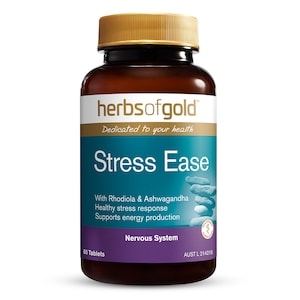 Herbs of Gold Stress Ease Adrenal Support 60 Tablets