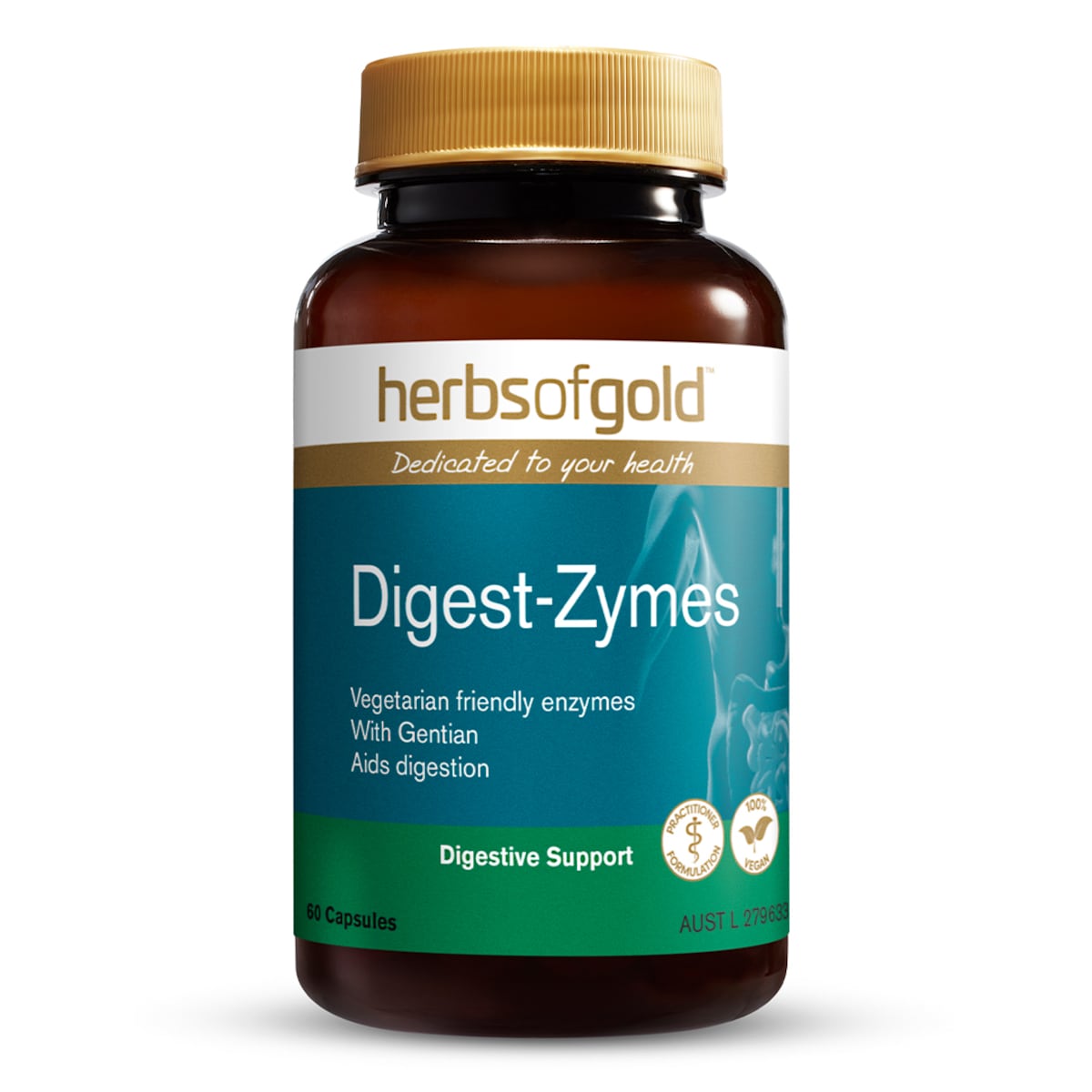 Herbs of Gold Digest-Zymes 60 Capsules Australia