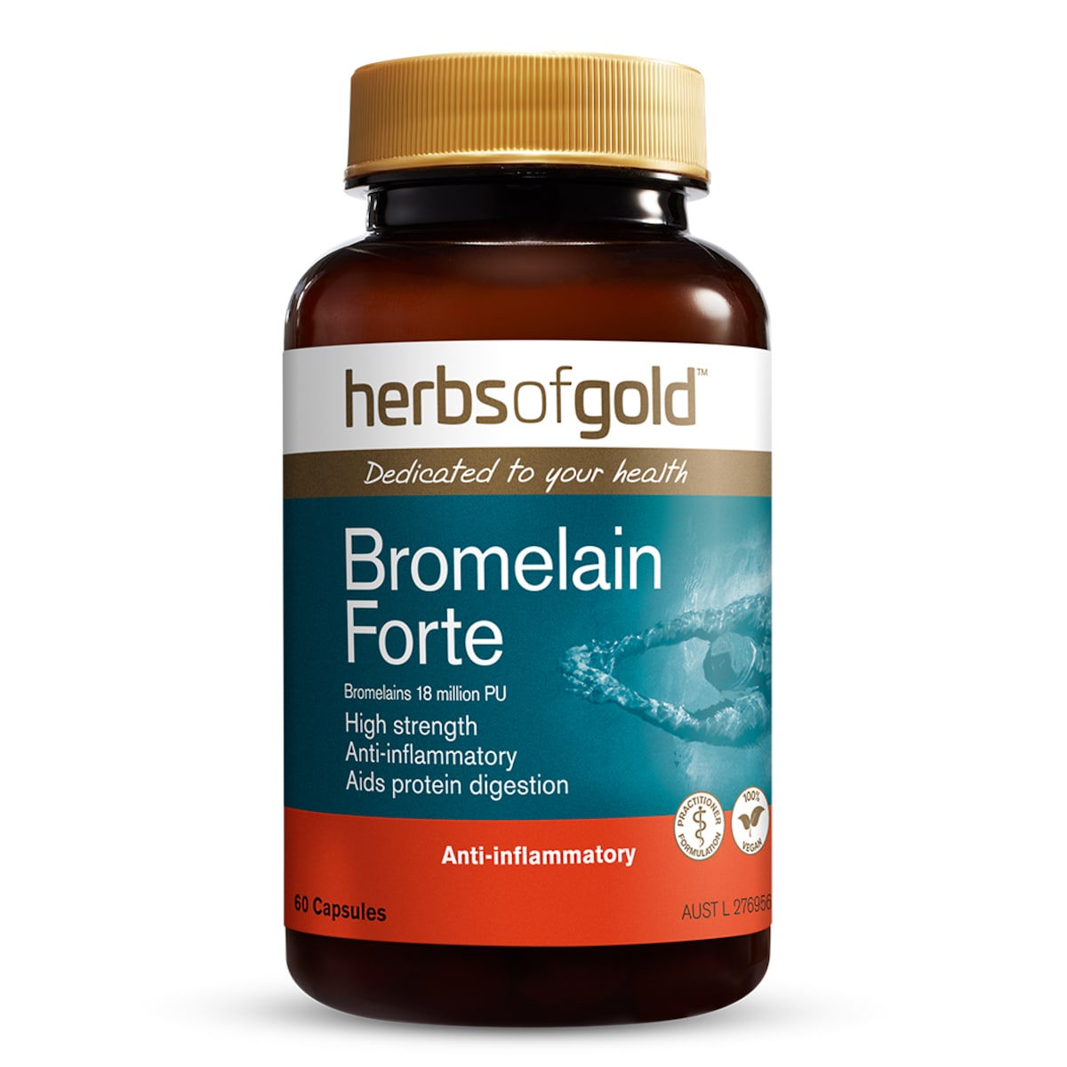 Herbs of Gold Bromelain Forte 60 Capsules | Healthylife Australia