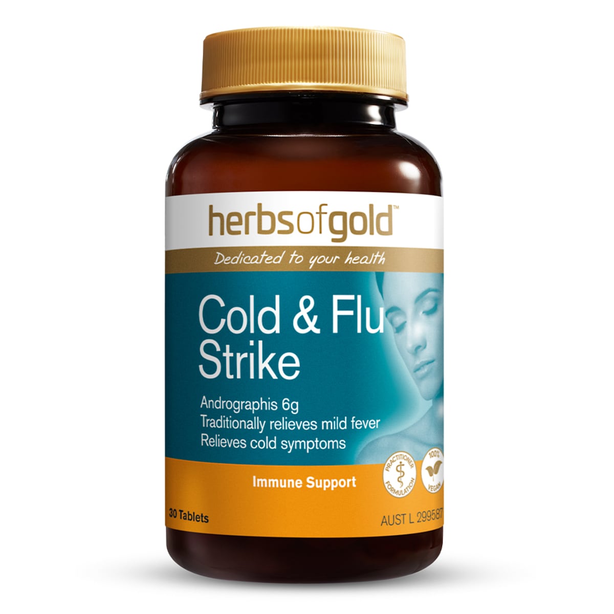 Herbs of Gold Cold & Flu Strike 30 Tablets