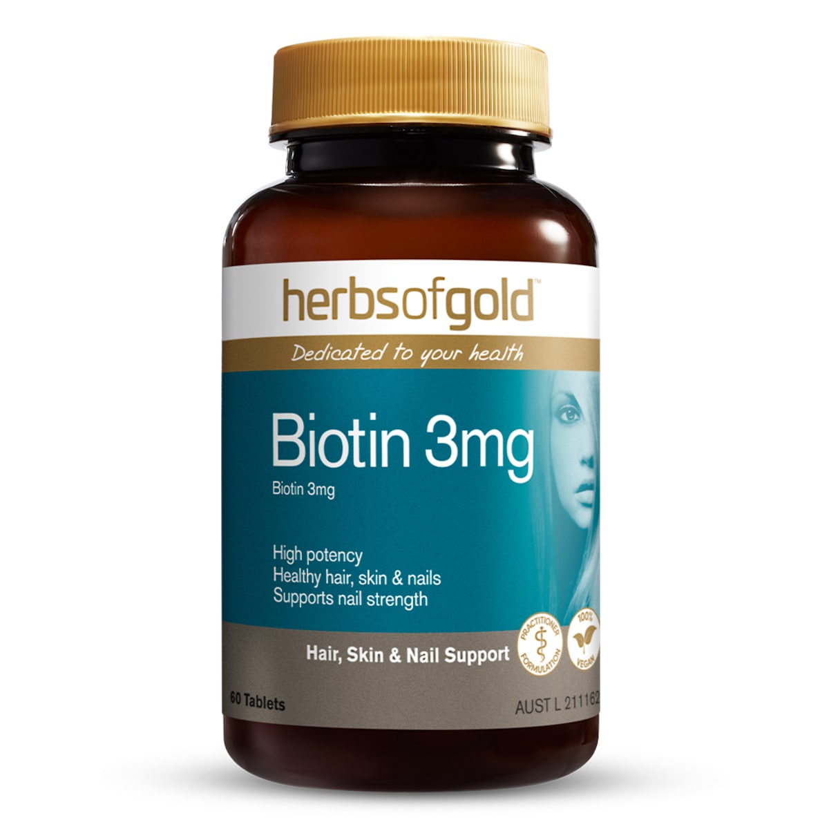 Herbs of Gold Biotin 3mg 60 Tablets Australia