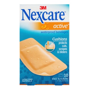 Nexcare Active Waterproof Bandages Large 10 Pack