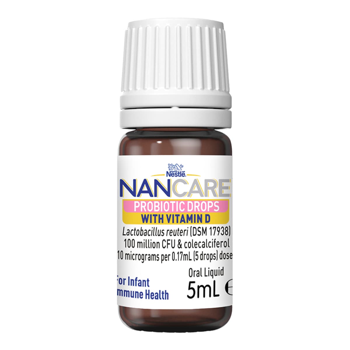 NAN CARE BioGaia Probiotic Drops with Vitamin D for Infant Immune Health 5ml