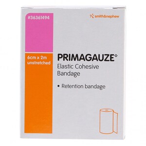 Primagauze Elastic Cohesive Bandage 6cm x 2m 1 Roll by Smith & Nephew
