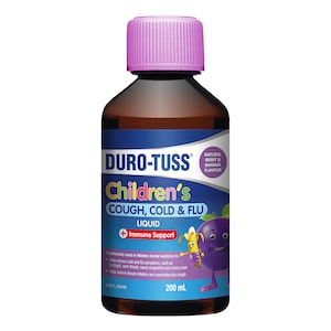 Durotuss Childrens Cough Cold & Flu + Immune Support Berry & Banana 200ml
