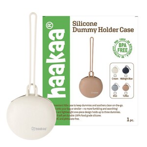 Haakaa Silicone Dummy Holder Case Cream 1 Pack