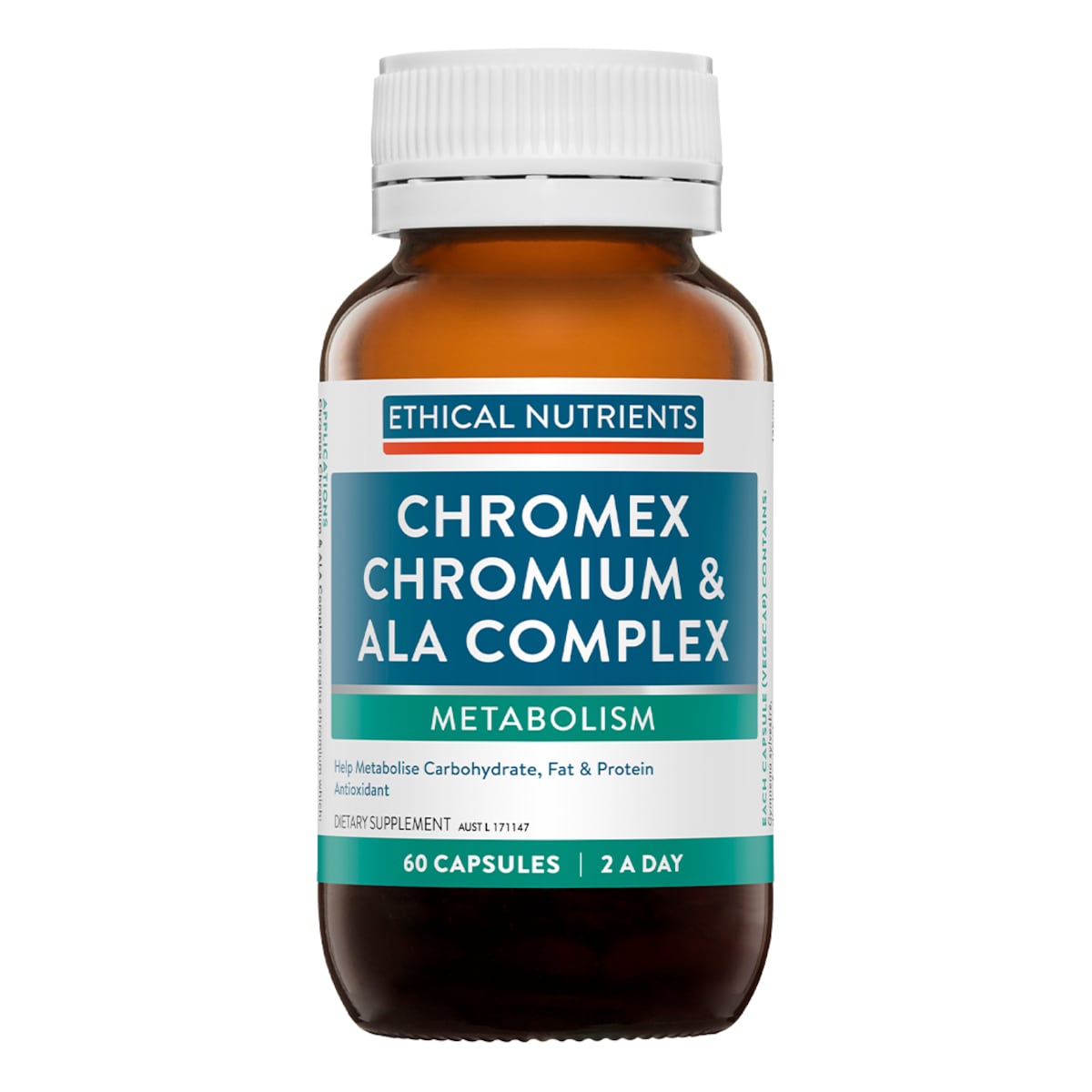 Ethical Nutrients Chromex Chromium & ALA Complex 60 Capsules | Healthylife Australia