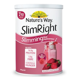 Natures Way Slimright Slimming Meal Replacement Shake Strawberry 500g