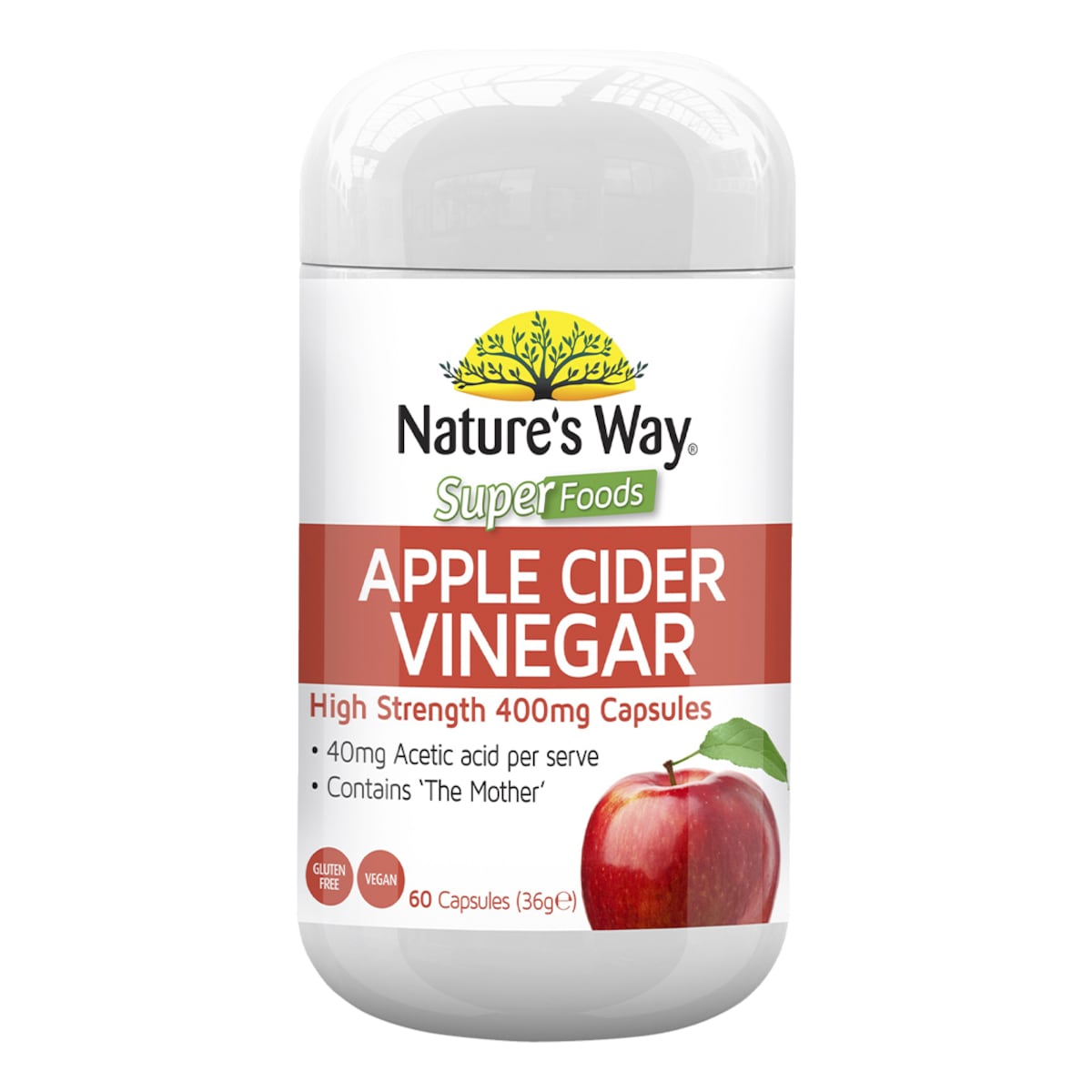 Natures Way Superfood Apple Cider Vinegar High Strength 60 Capsules