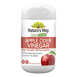 Natures Way Superfood Apple Cider Vinegar High Strength 60 Capsules