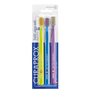 Curaprox Ultra Soft Toothbrush CS 5460 3 Pack Assorted Colours