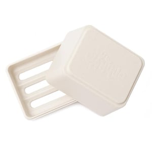 ETHIQUE Bamboo & Cornstarch Shower Container White 1 Pack