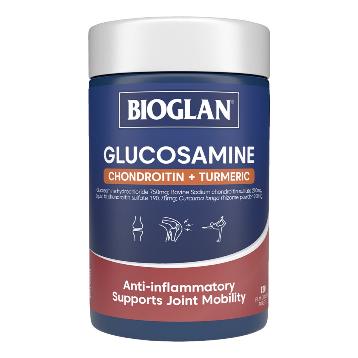 Bioglan Glucosamine Chondroitin + Turmeric 120 Tablets