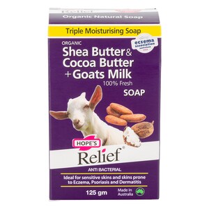 Hopes Relief Shea & Cocoa Butter + Goats Milk Soap 125g
