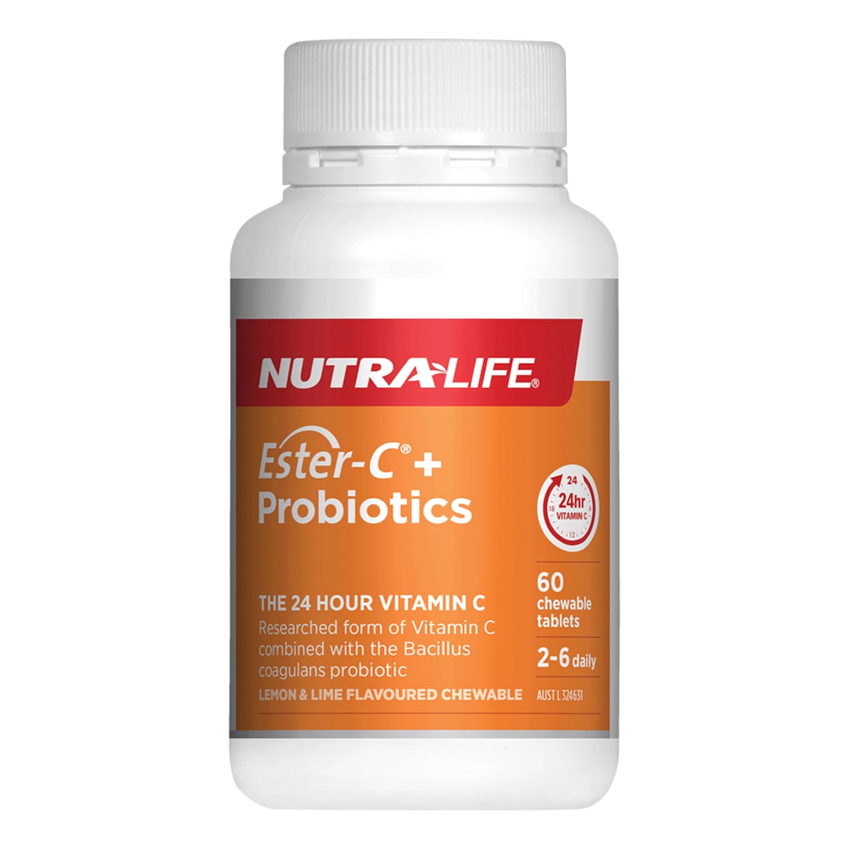 Nutra-Life Ester C + Probiotics 60 Chewable Tablets