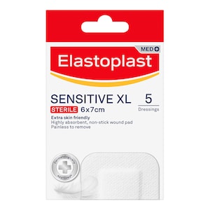 Elastoplast Sensitive Sterile Dressings XL 6cm x 7cm 5 Pack