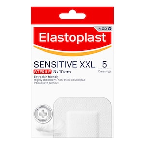 Elastoplast Sensitive Sterile Dressing XXL 8cm x 10cm 5 Pack