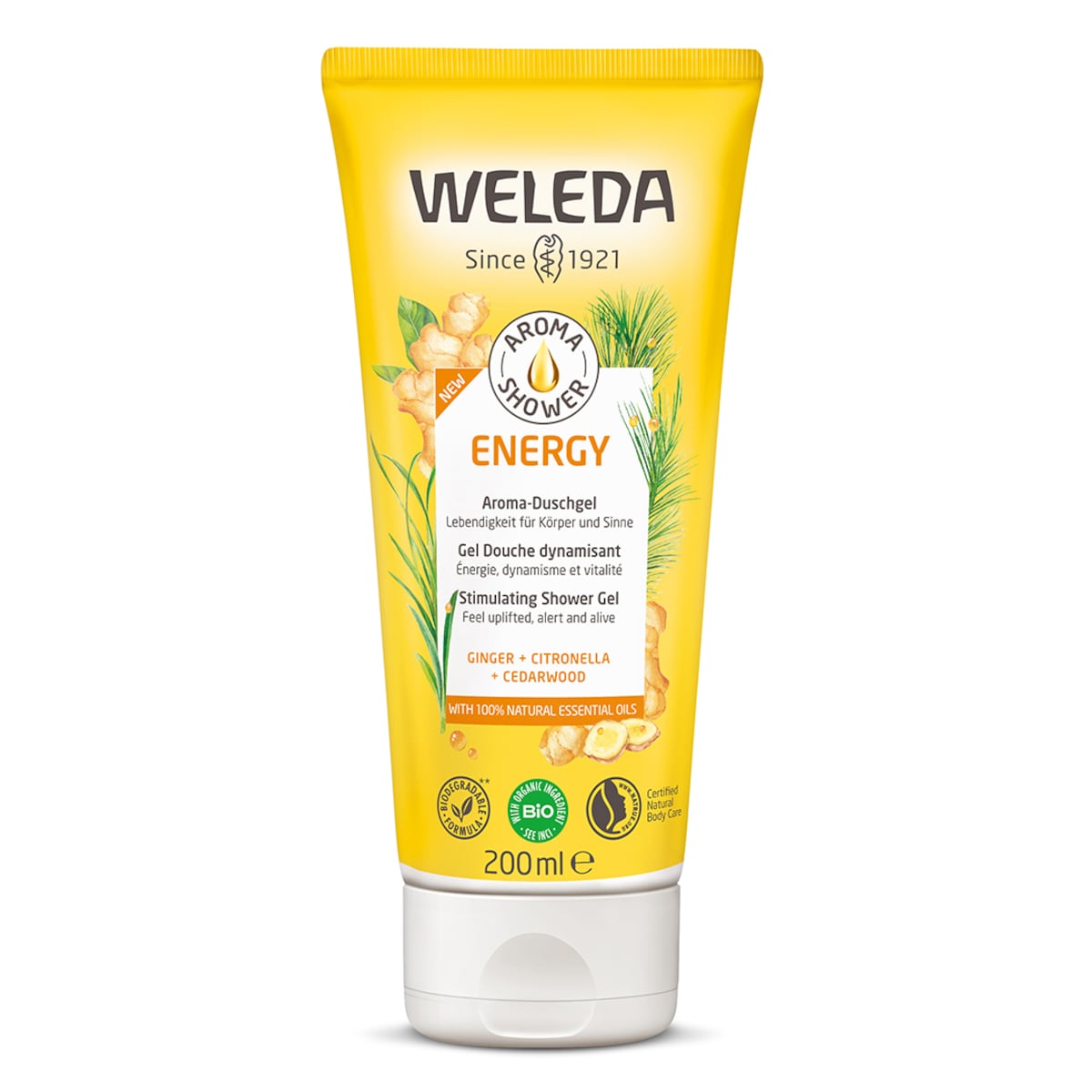 Weleda Aroma Shower Energy with Ginger Citronella & Cedarwood 200ml