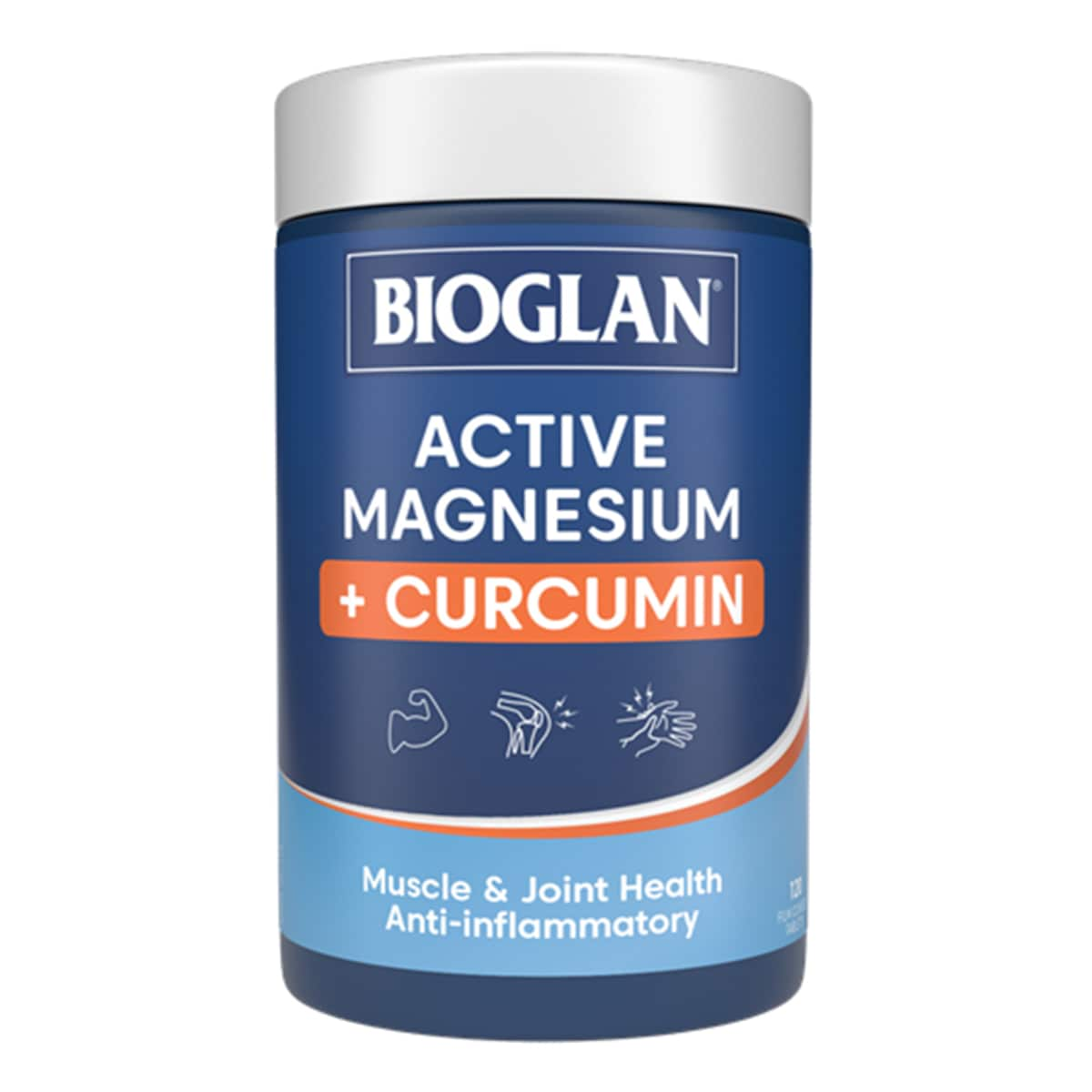 Bioglan Active Magnesium & Curcumin 120 Tablets | Healthylife Australia