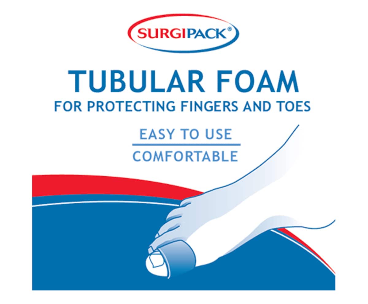 Surgipack Tubular Foam for Protecting Fingers & Toes 25mm x 25cm