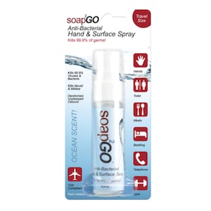 Soap2Go Anti-bacterial Hand & Surface Spray 30ml