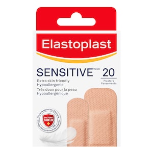 Elastoplast Sensitive Light Skin Tone Plasters 20 Pack