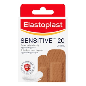 Elastoplast Sensitive Medium Skin Tone Plasters 20 Pack