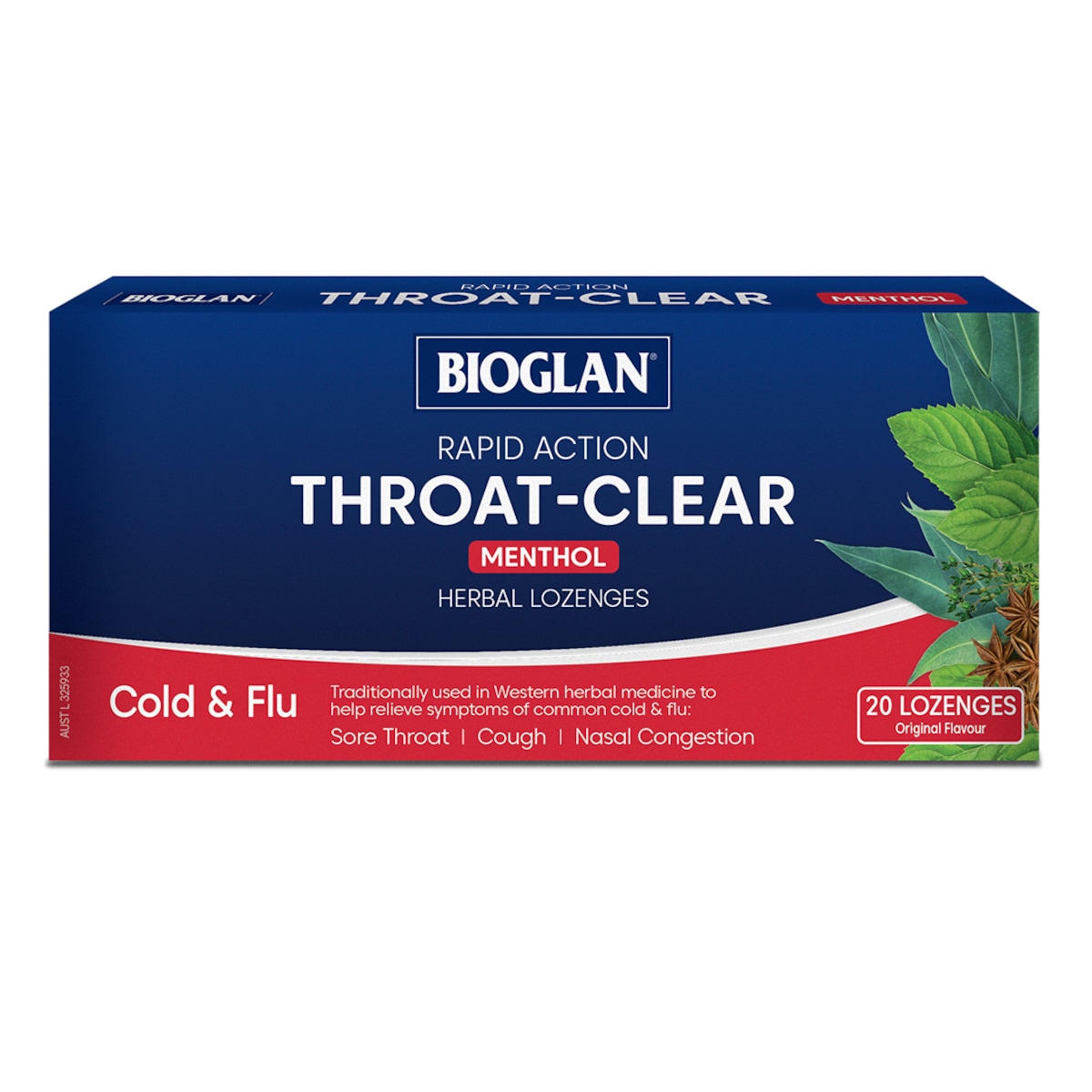 Bioglan Throat-Clear Menthol Flavour 20 Lozenges