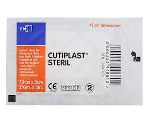 Cutiplast Adhesive Fabric Dressing 7.2cm x 5cm Single by Smith & Nephew