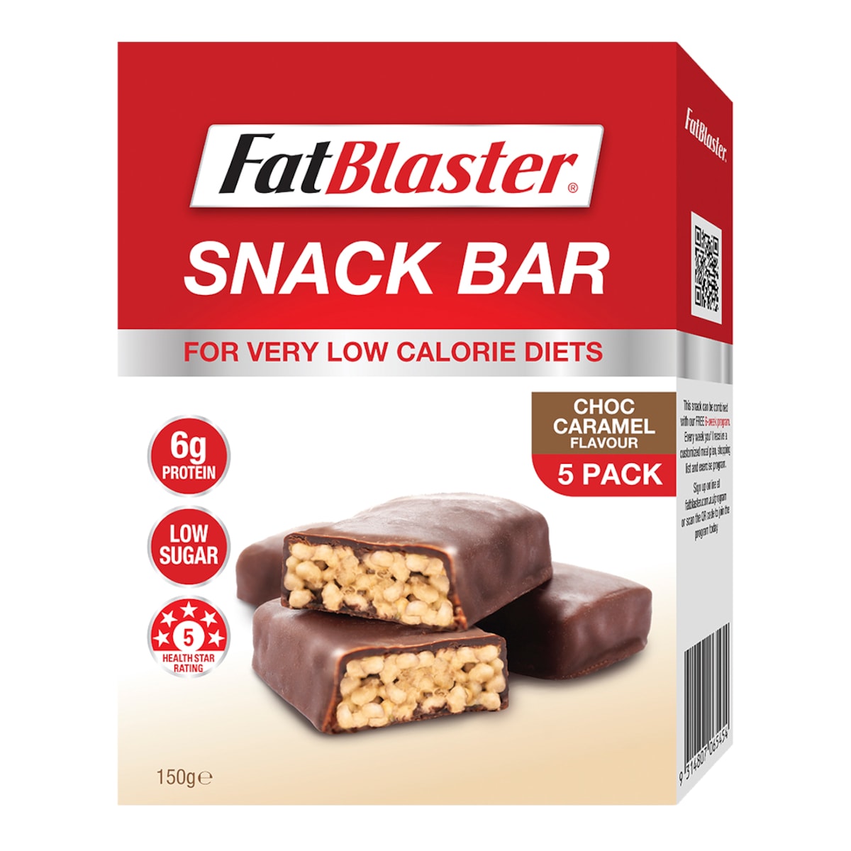Naturopathica FatBlaster Snack Bar Choc Caramel 5 x 30g Australia
