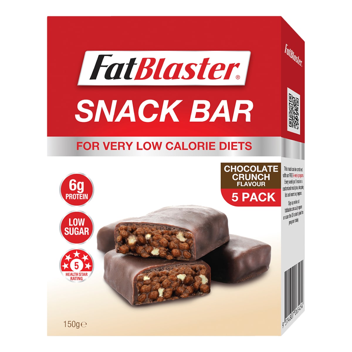 Naturopathica FatBlaster Snack Bar Chocolate Crunch 5 x 30g Australia