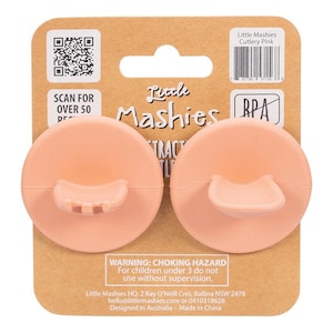 Little Mashies Silicone Distractor Cutlery Blush Pink
