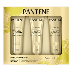 Pantene Intense Hair Treatment Shots Biotin Repair for Dry Hair 3 x 15ml