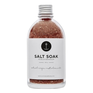 SUMMER SALT BODY Salt Soak Rose & Geranium 350g
